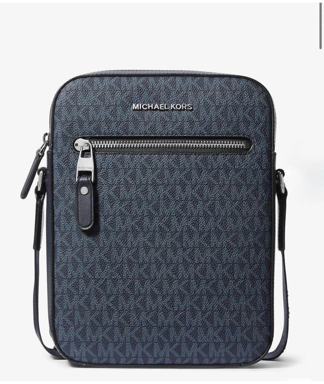 MICHAEL KORS Темно-синяя барсетка, фото 4