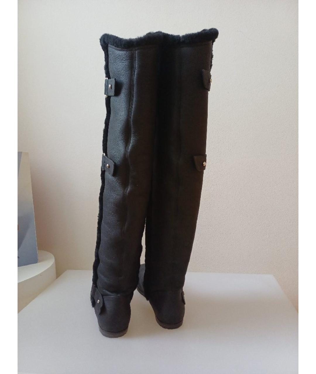 GIANVITO ROSSI Черные кожаные ботфорты, фото 9
