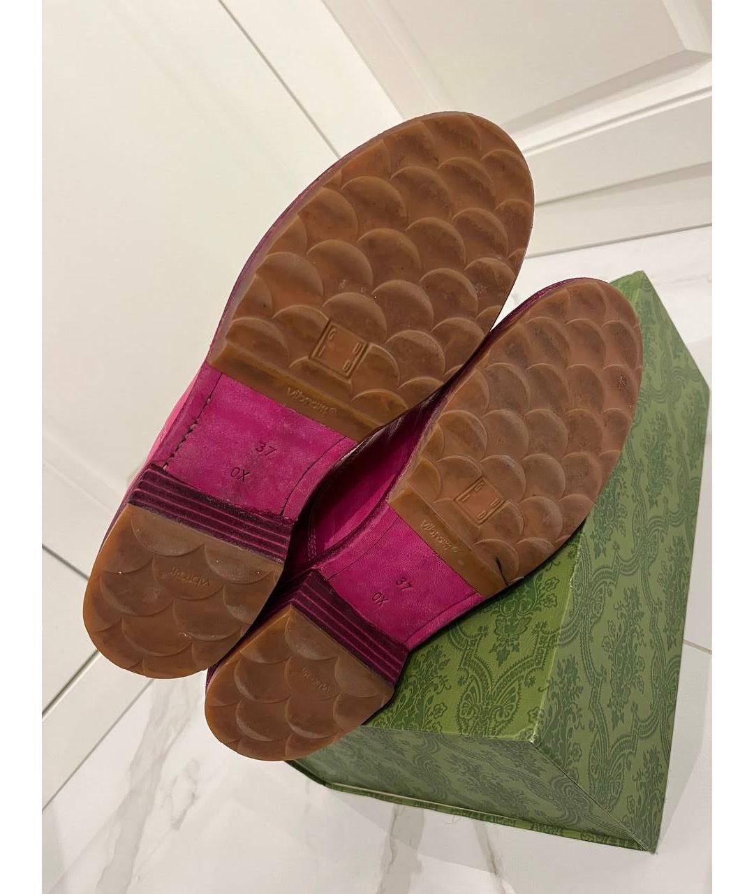 GUIDI Розовые кожаные полусапоги, фото 4