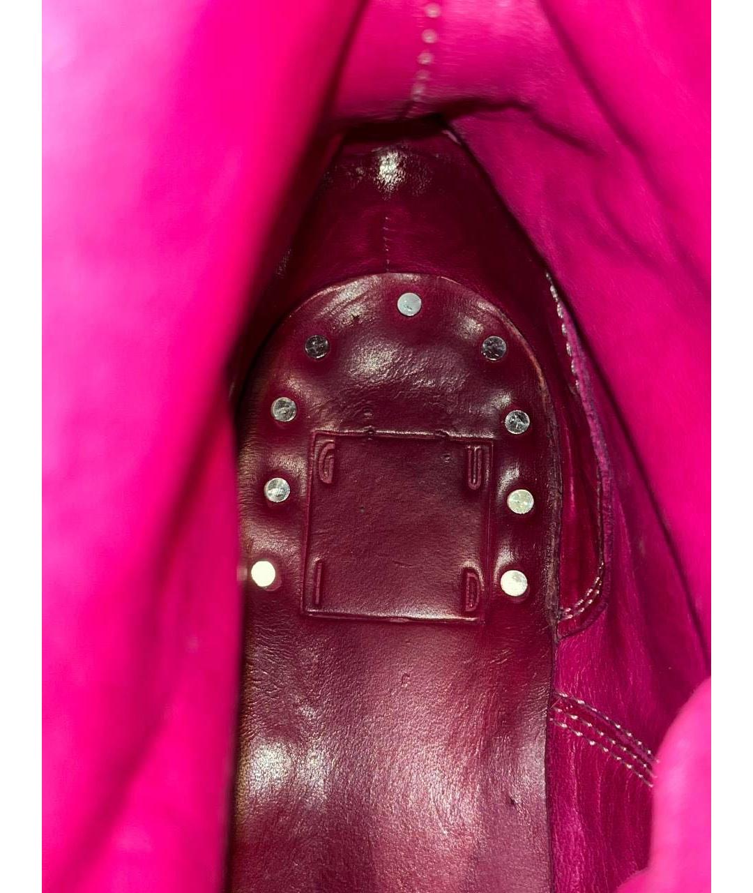 GUIDI Розовые кожаные полусапоги, фото 6
