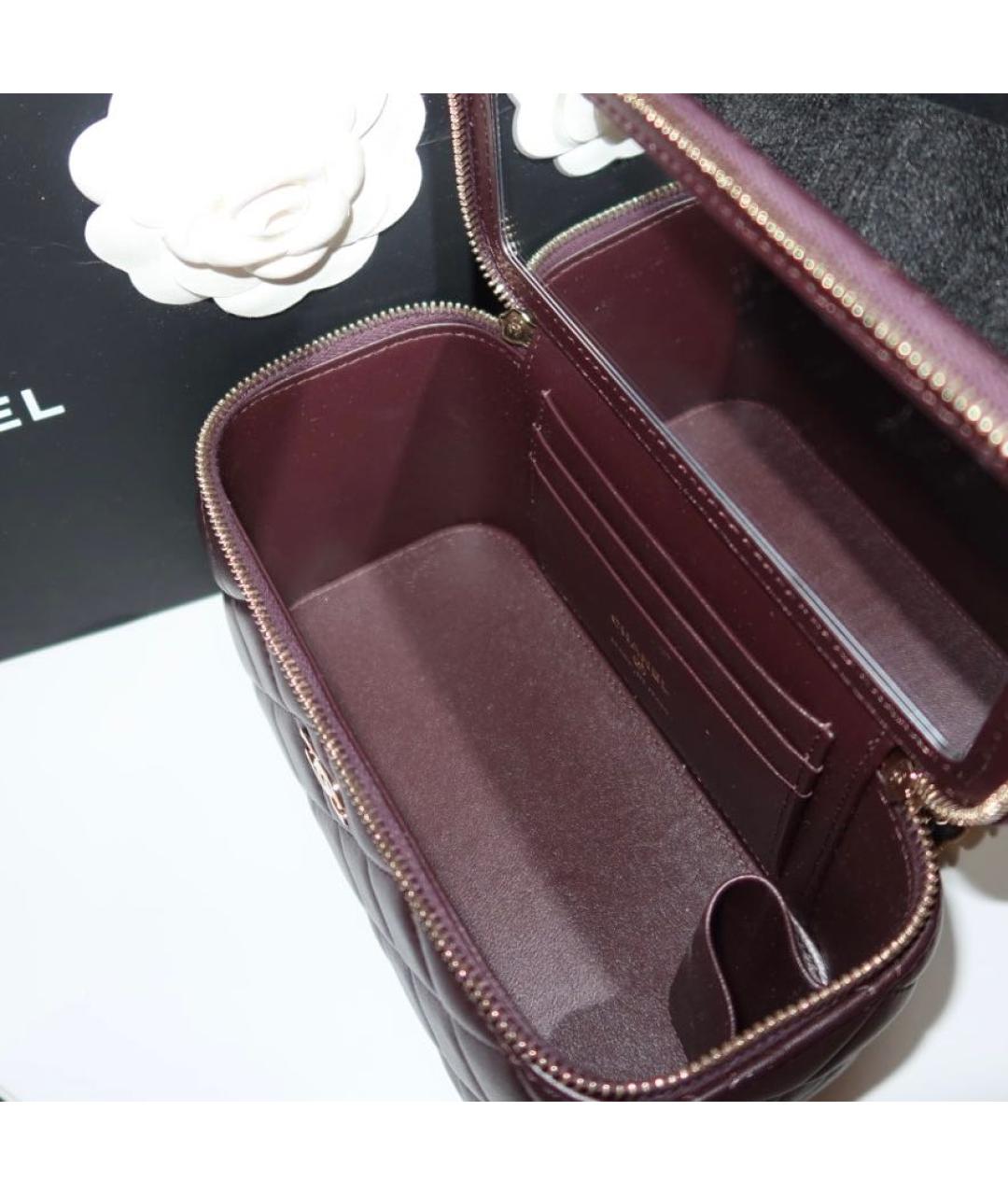 CHANEL Фиолетовая кожаная сумка через плечо, фото 4