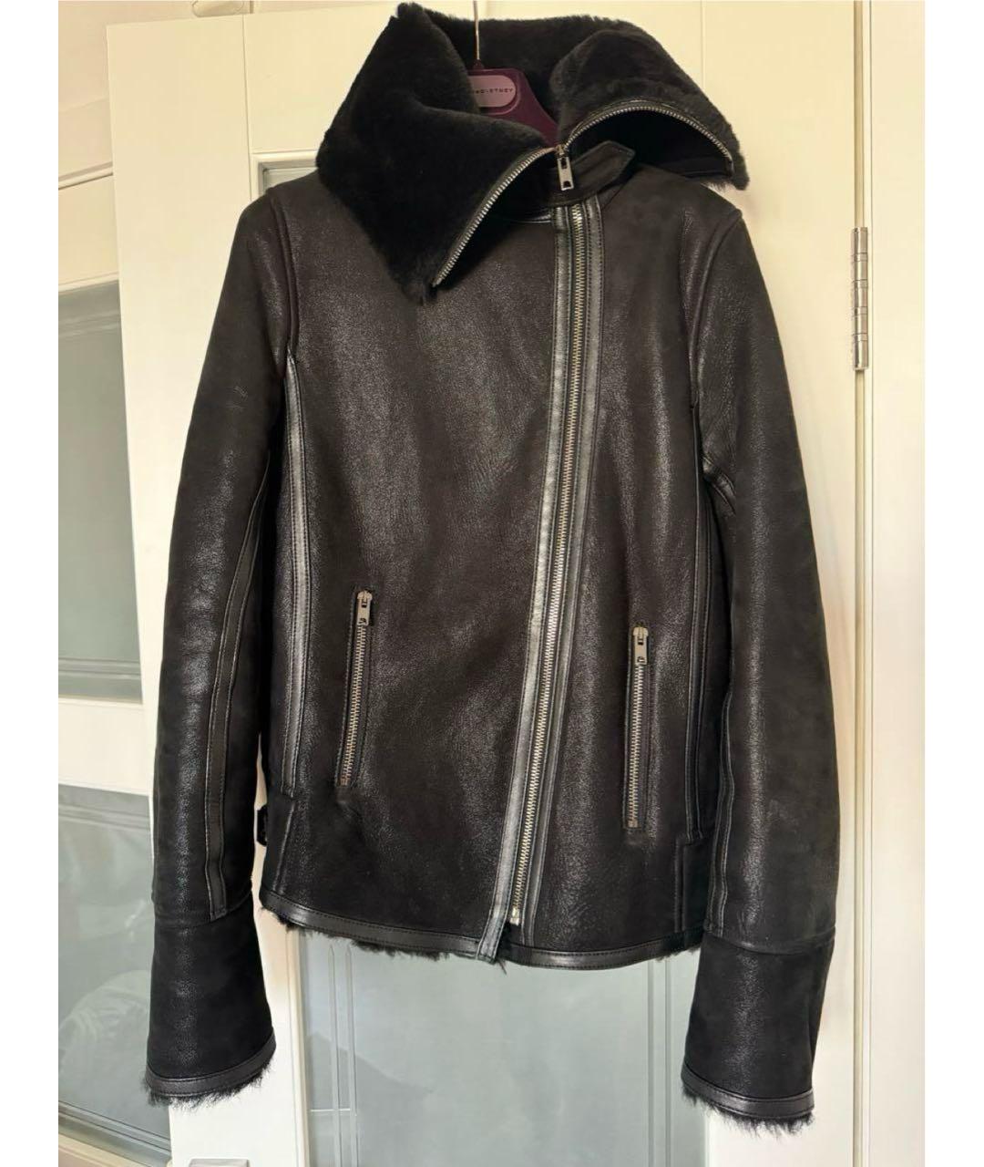 ISABEL MARANT Черная кожаная дубленка, фото 5
