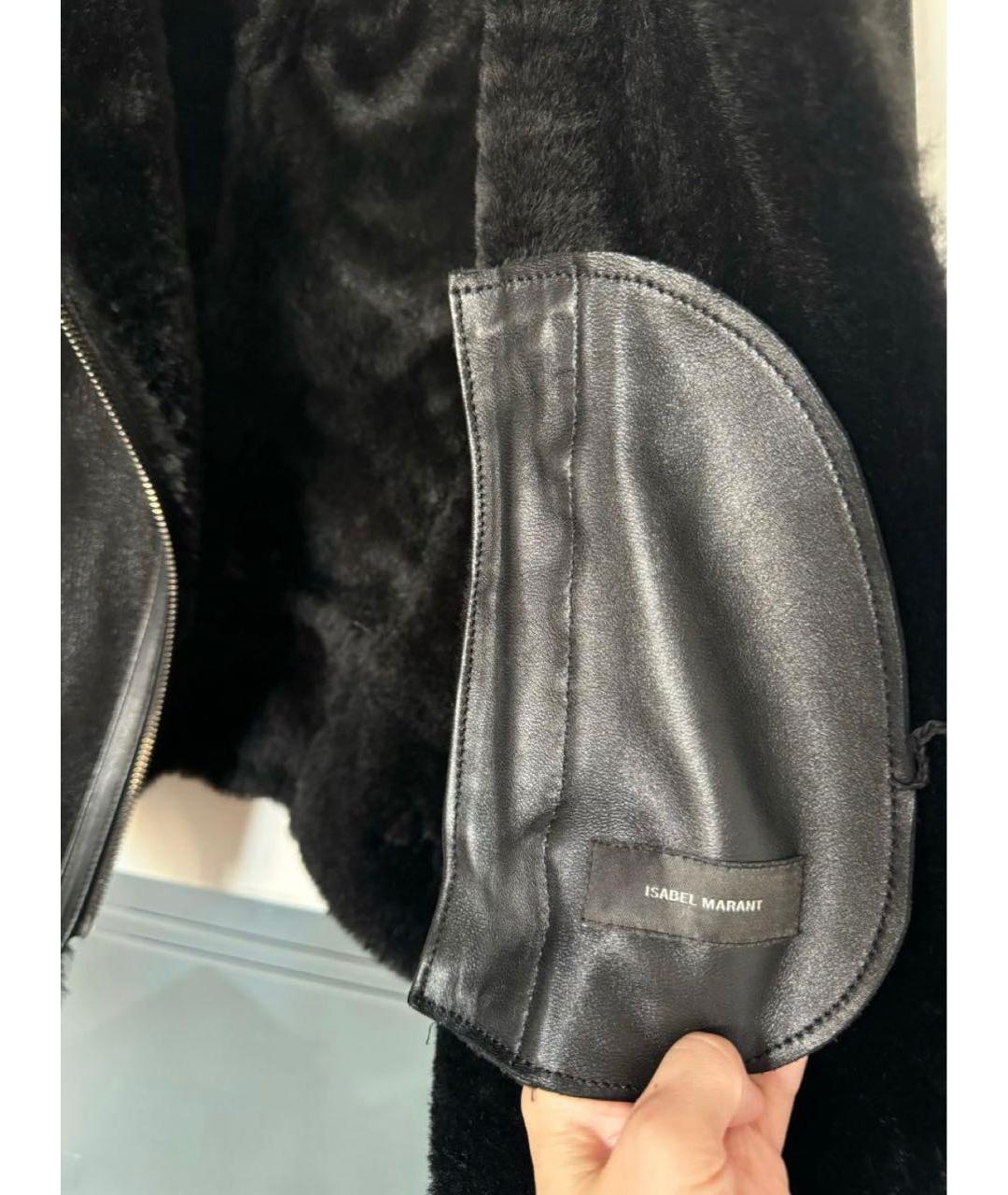 ISABEL MARANT Черная кожаная дубленка, фото 3