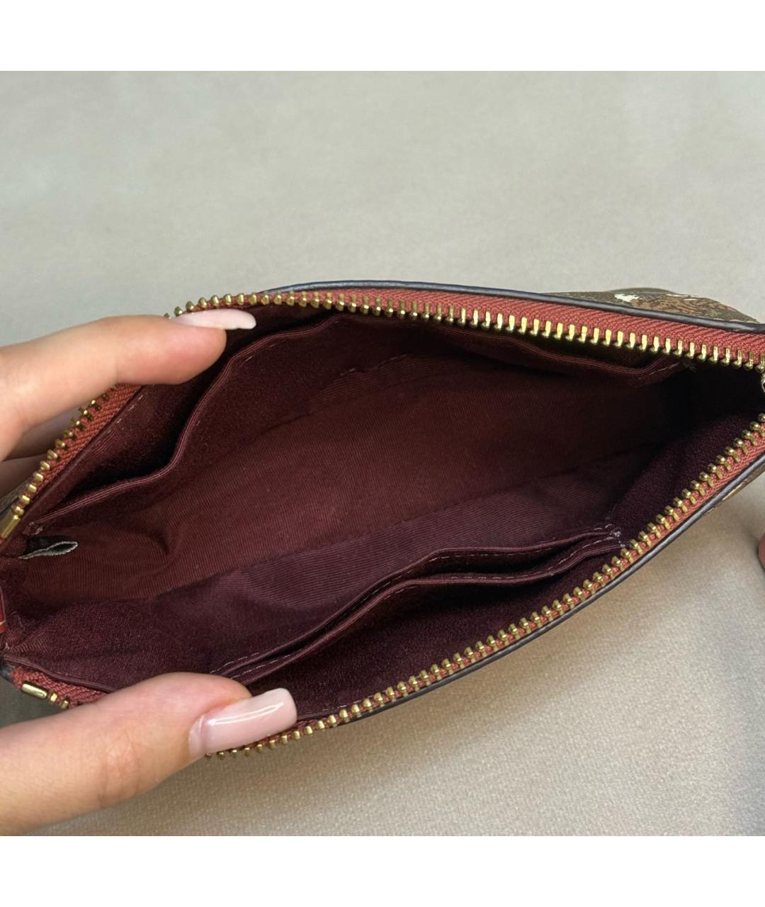 COACH Коричневая сумка с короткими ручками, фото 6