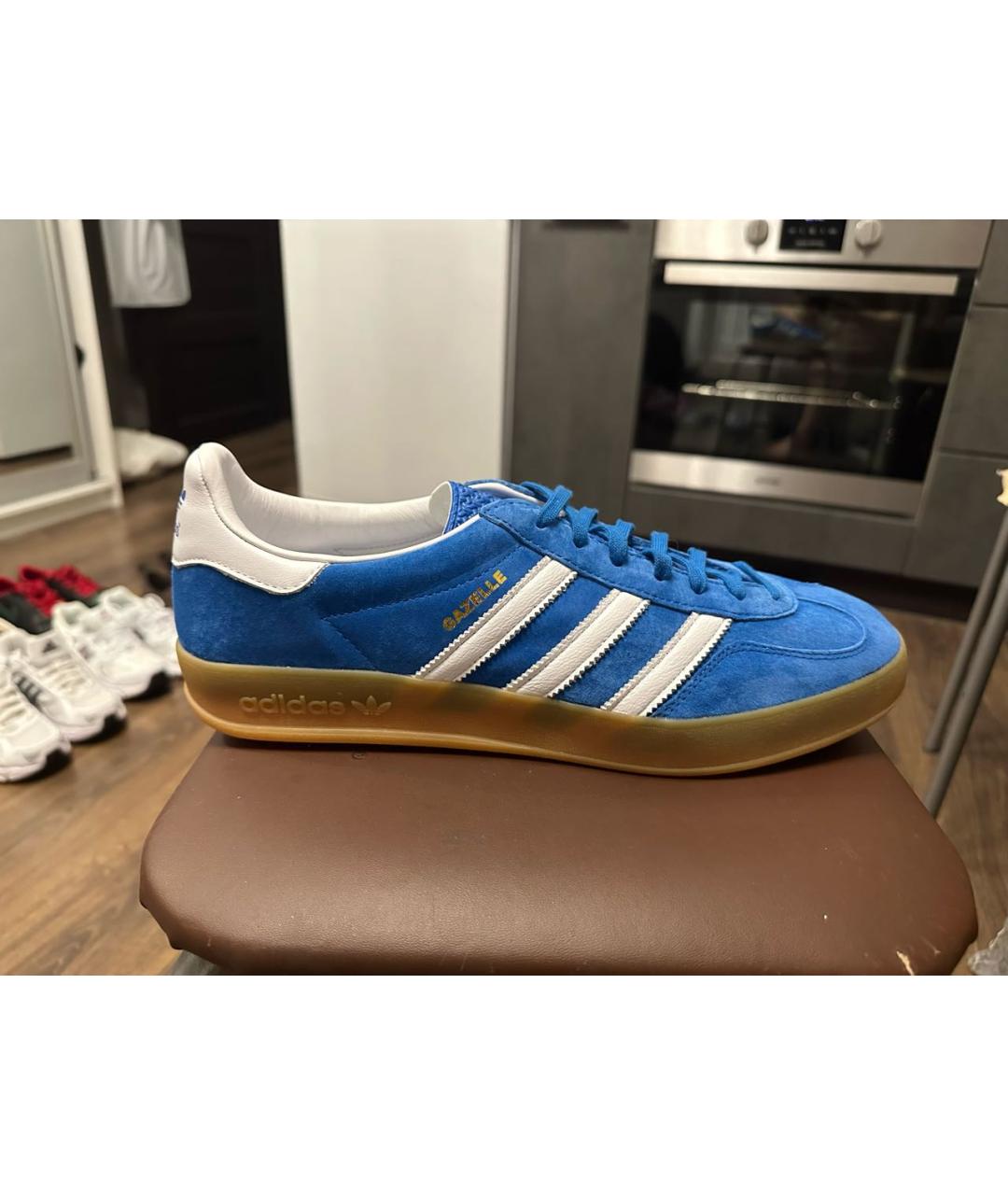 ADIDAS Синие замшевые низкие кроссовки / кеды, фото 5