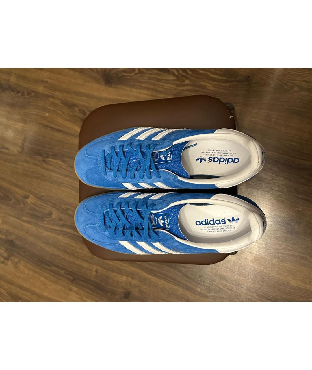 ADIDAS Синие замшевые низкие кроссовки / кеды, фото 3