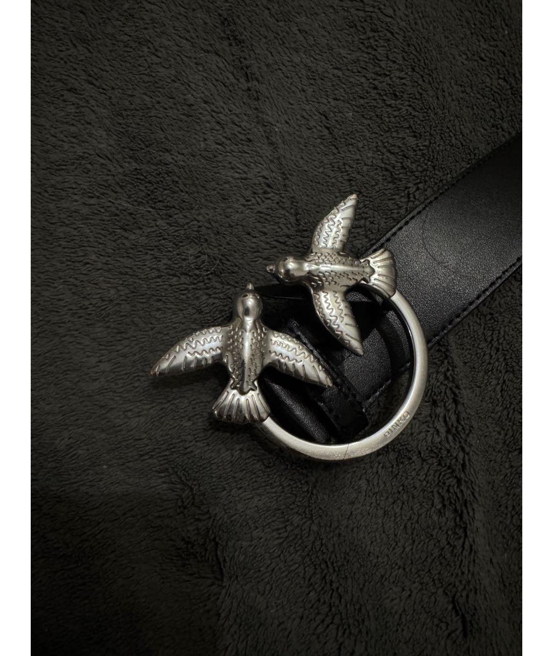 PINKO Черный кожаный ремень, фото 2