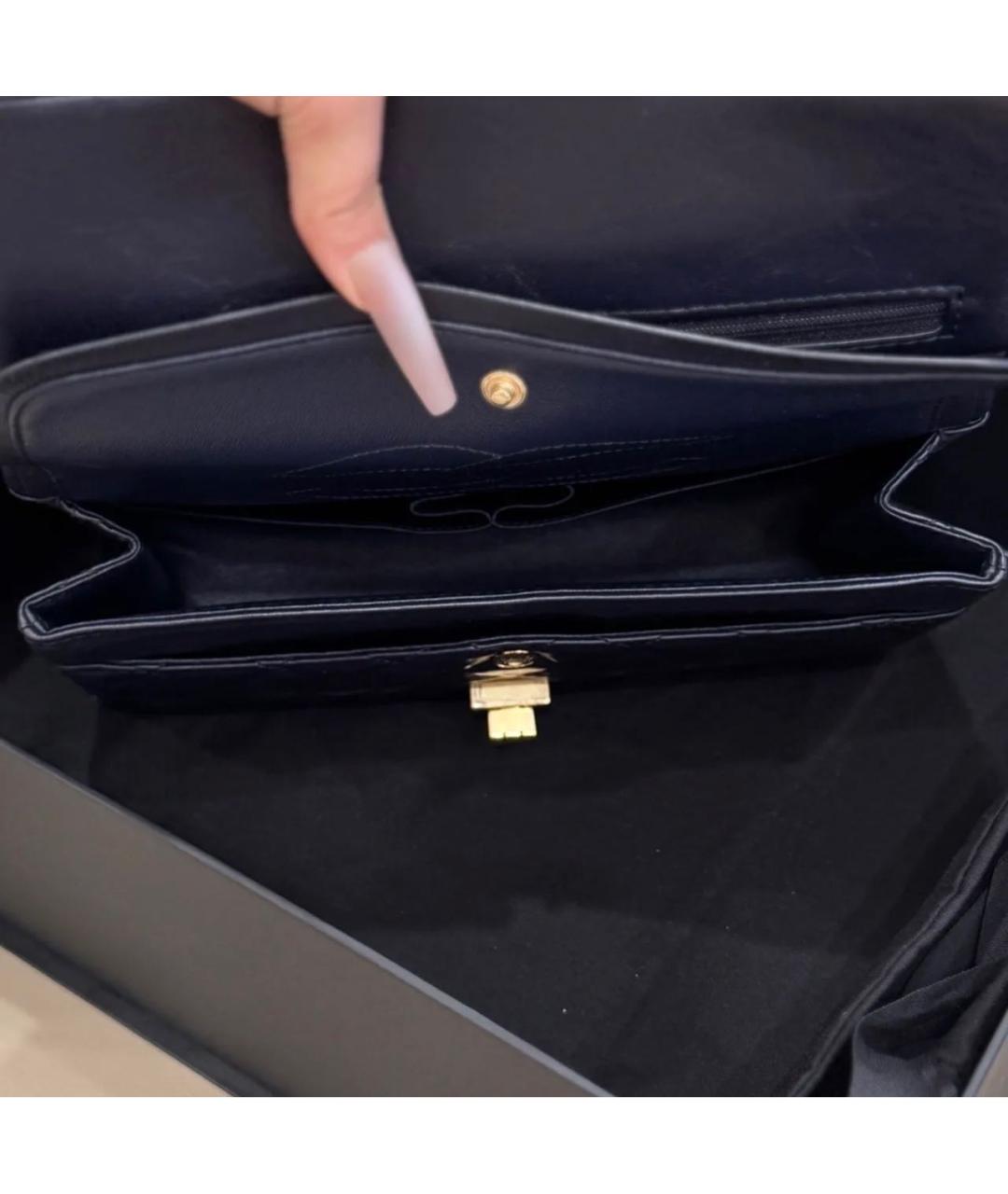 CHANEL Черная кожаная сумка через плечо, фото 5