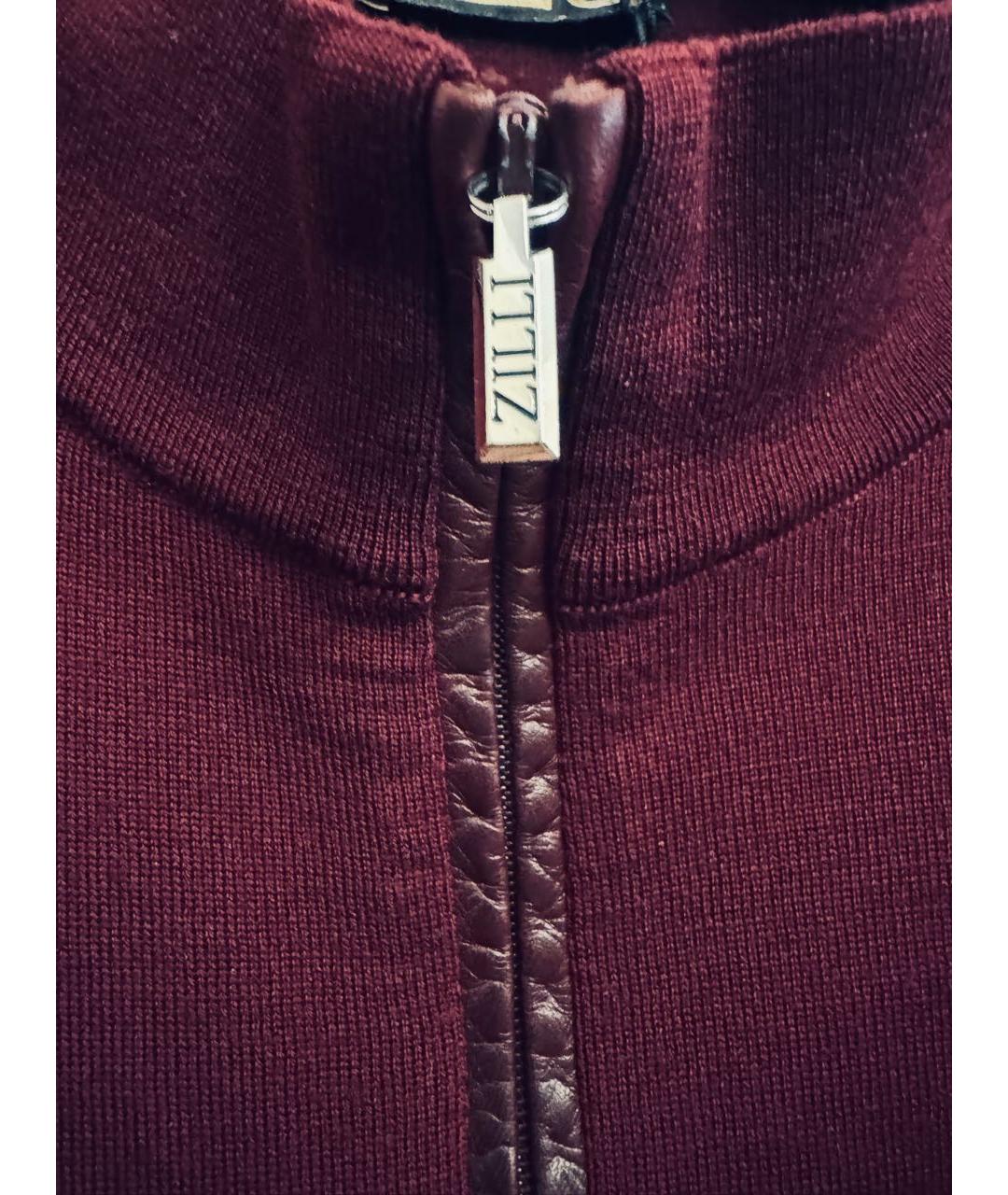 ZILLI Бордовый шерстяной джемпер / свитер, фото 4