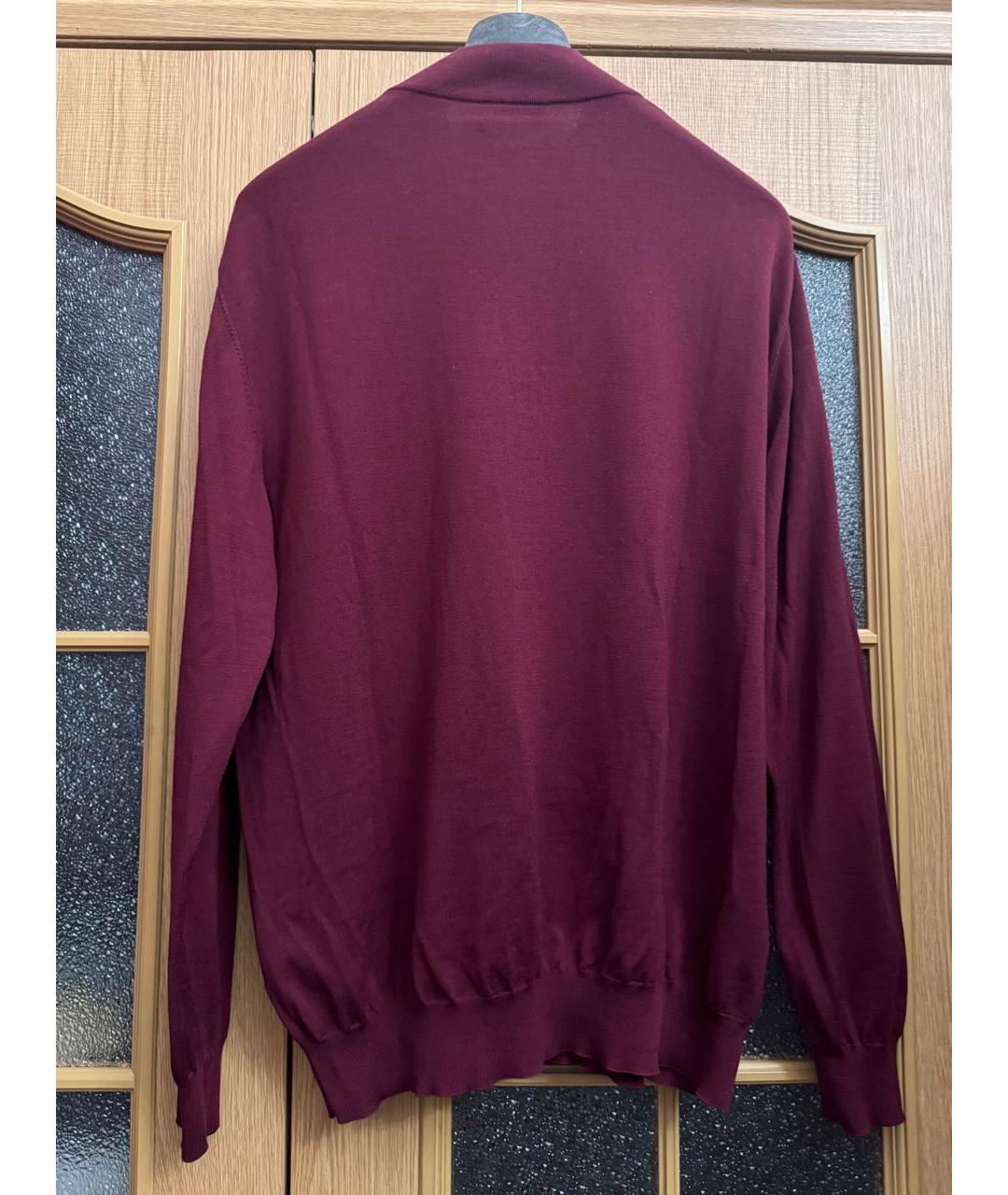 ZILLI Бордовый шерстяной джемпер / свитер, фото 2