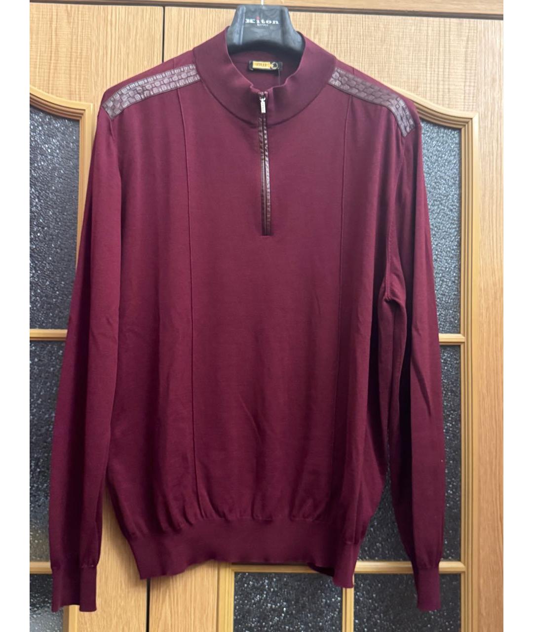 ZILLI Бордовый шерстяной джемпер / свитер, фото 9