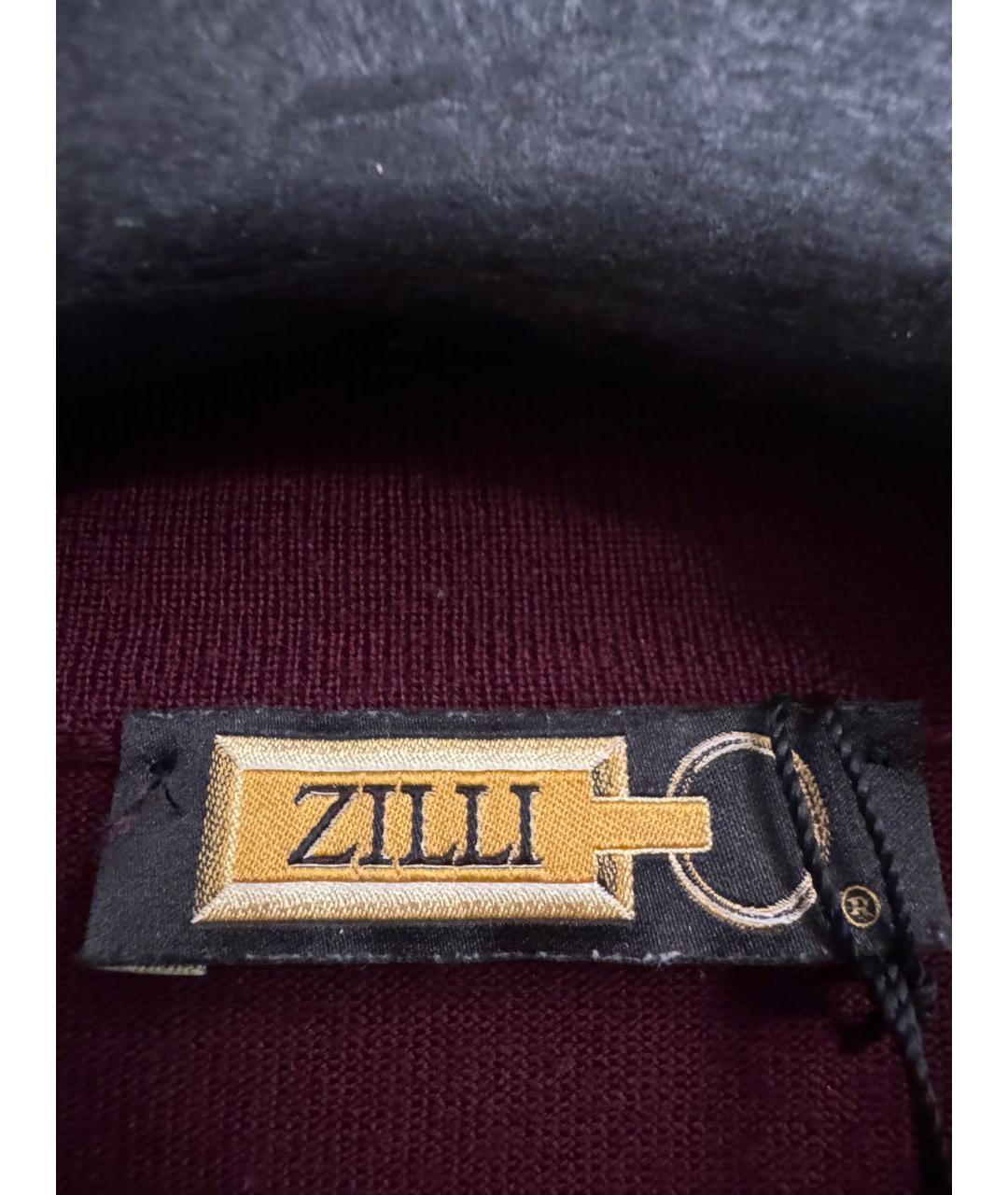 ZILLI Бордовый шерстяной джемпер / свитер, фото 8