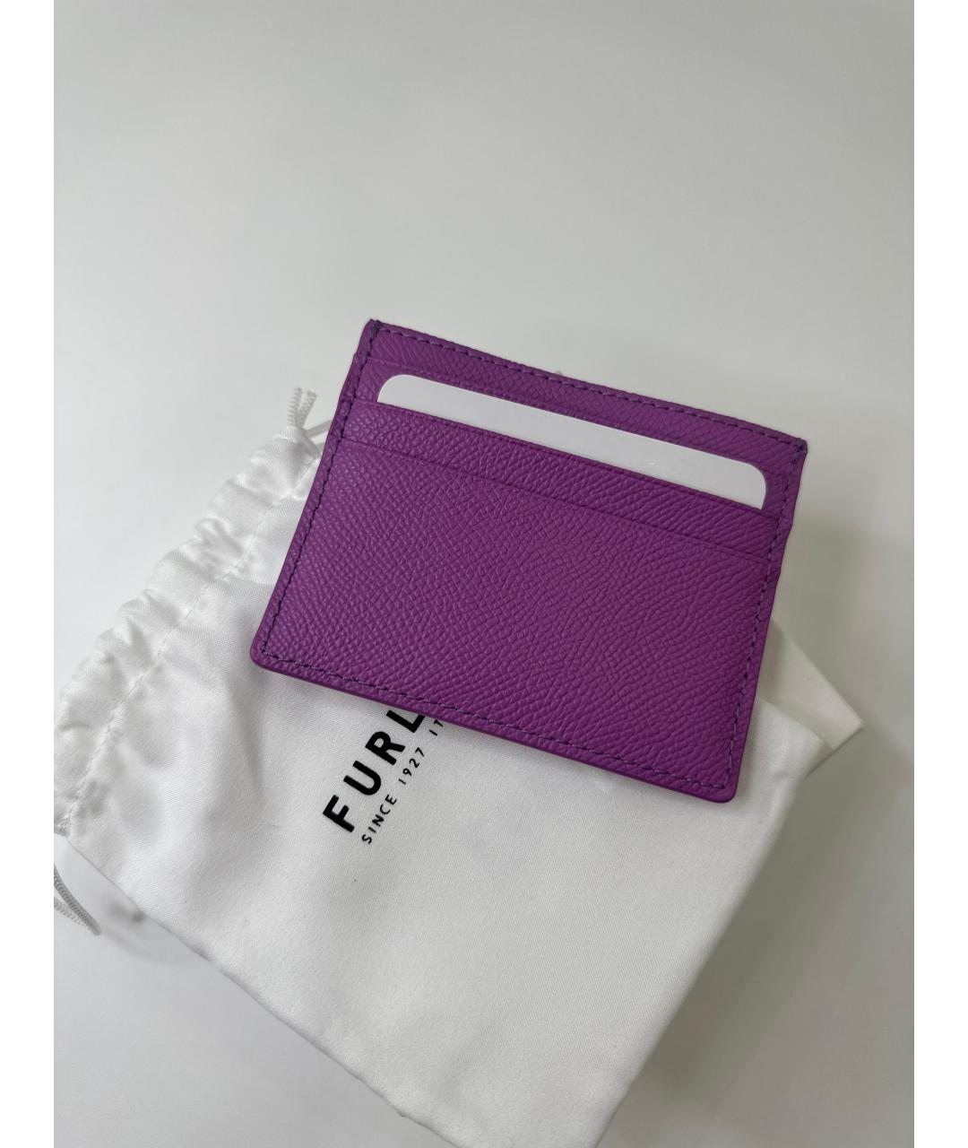 FURLA Фиолетовый кожаный кардхолдер, фото 3