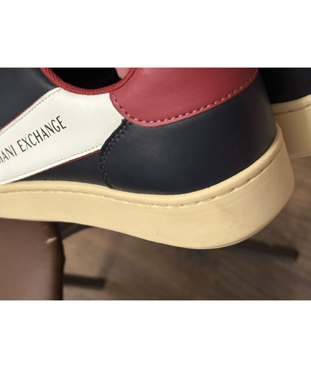 ARMANI EXCHANGE Мульти кожаные низкие кроссовки / кеды, фото 6