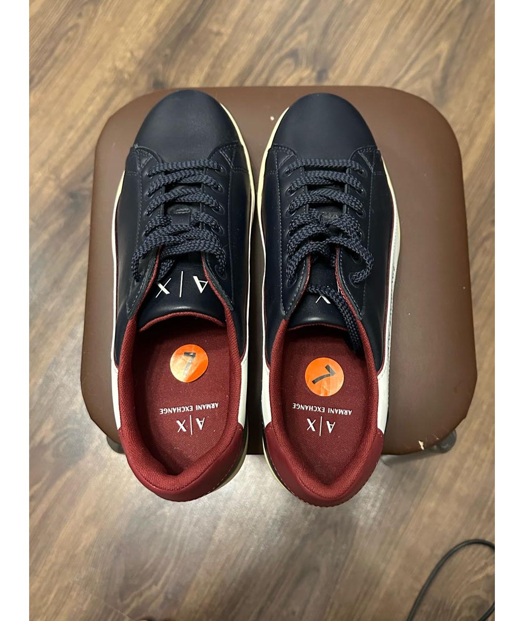 ARMANI EXCHANGE Мульти кожаные низкие кроссовки / кеды, фото 3