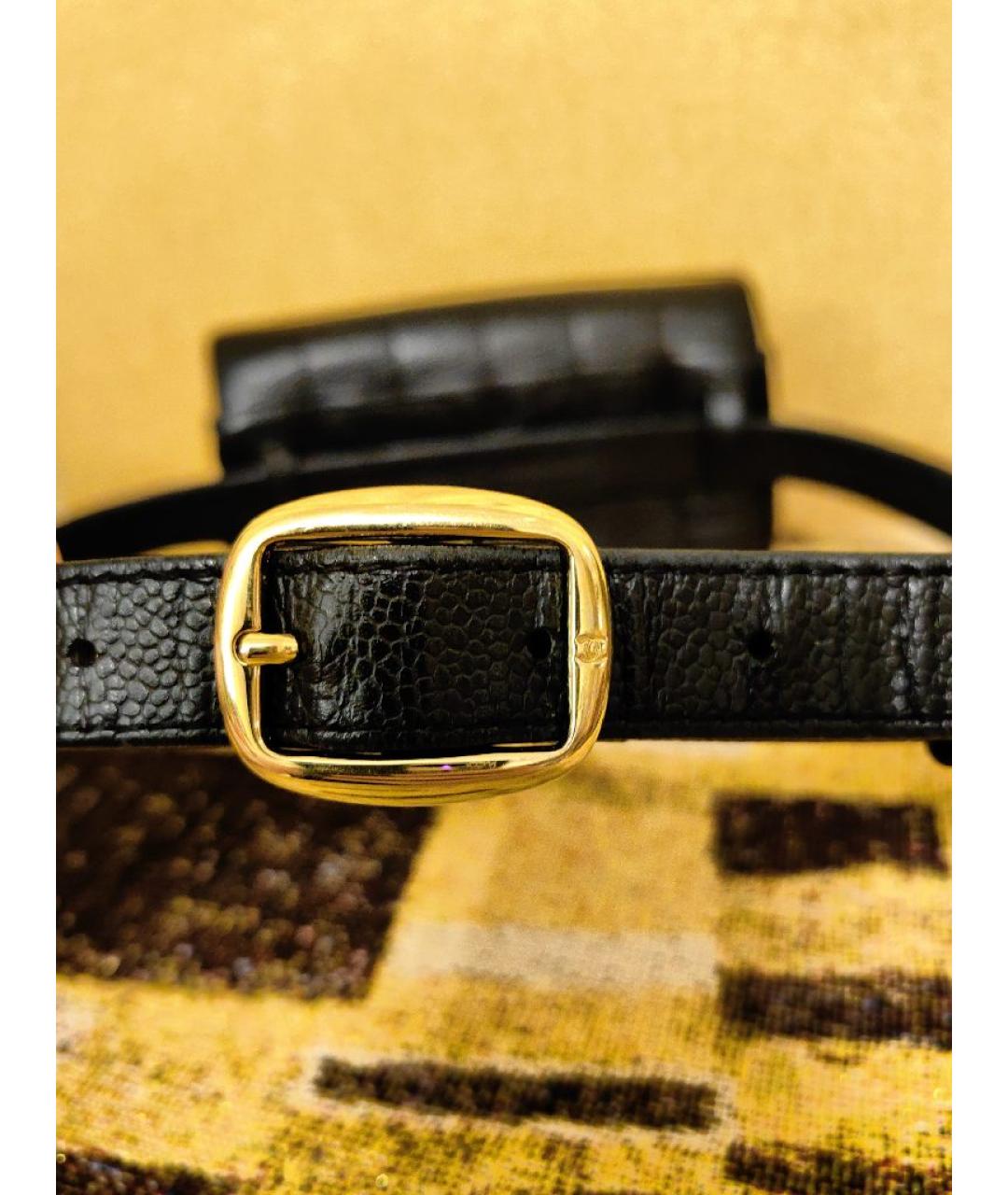 CHANEL Черная кожаная поясная сумка, фото 3