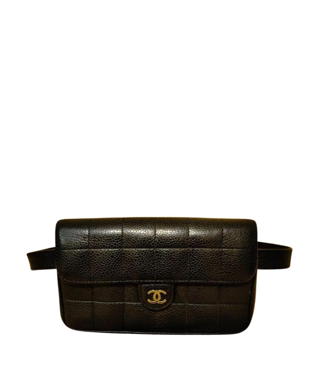 CHANEL Черная кожаная поясная сумка, фото 1