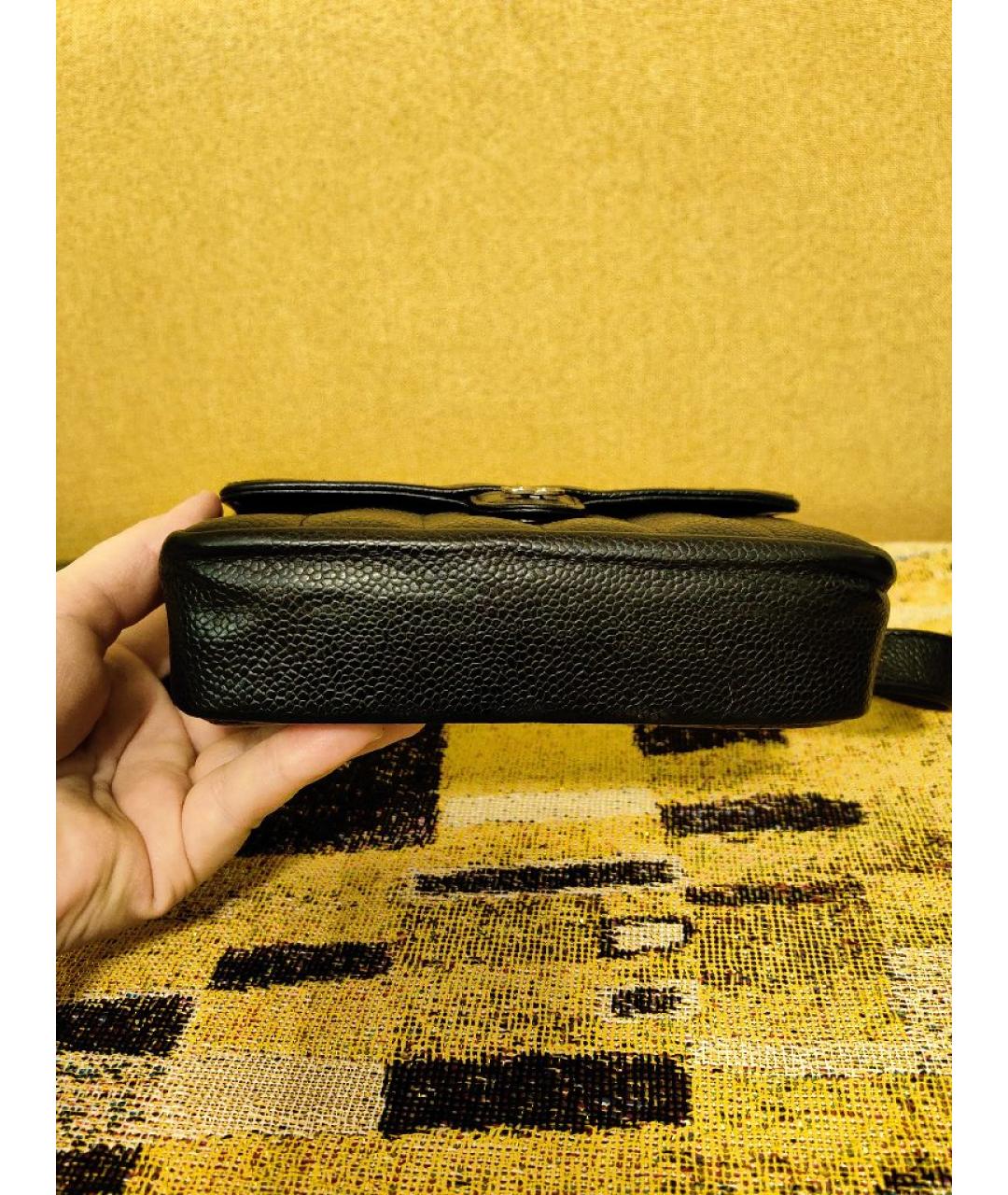 CHANEL Черная кожаная поясная сумка, фото 8