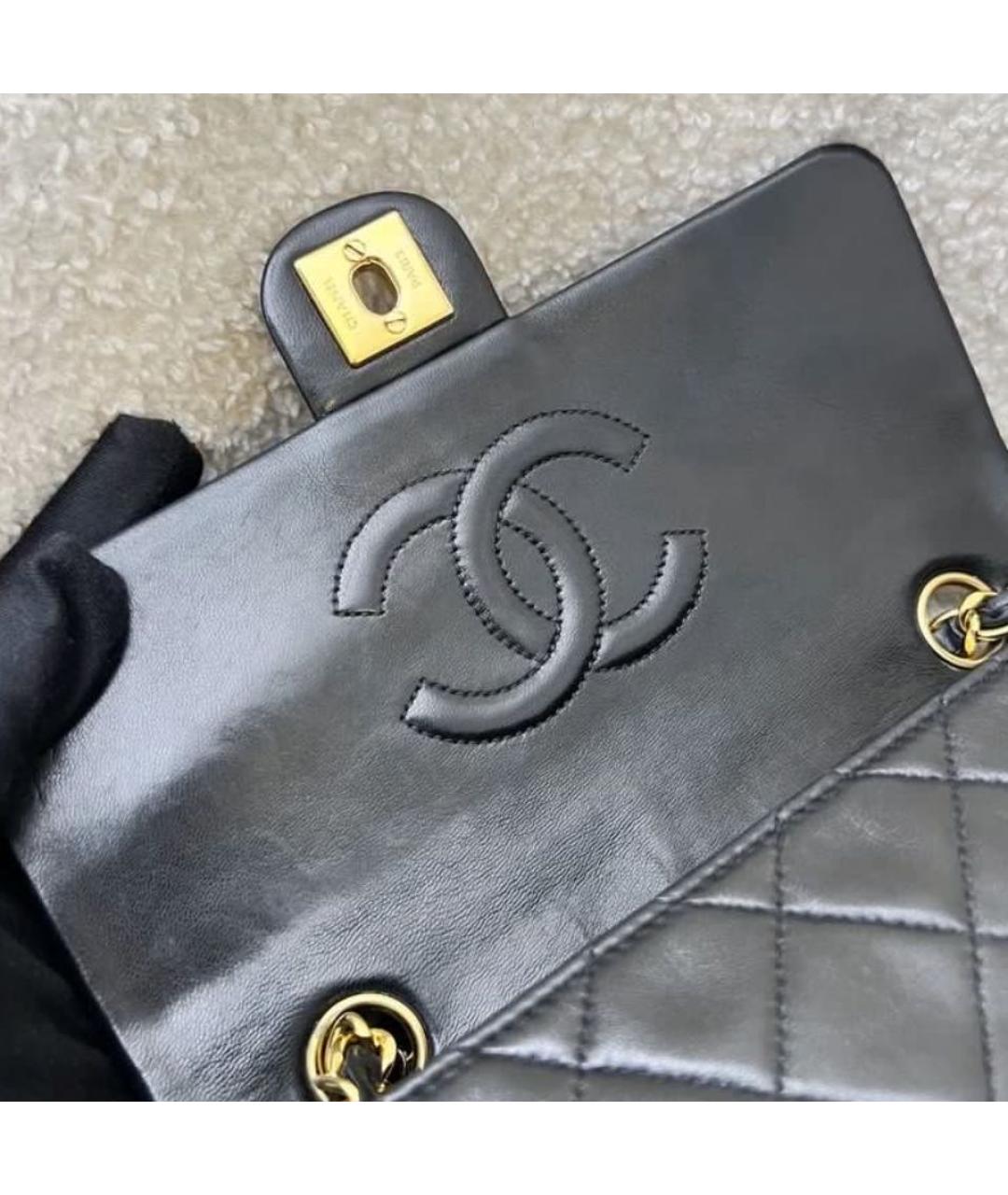 CHANEL Черная кожаная сумка через плечо, фото 5