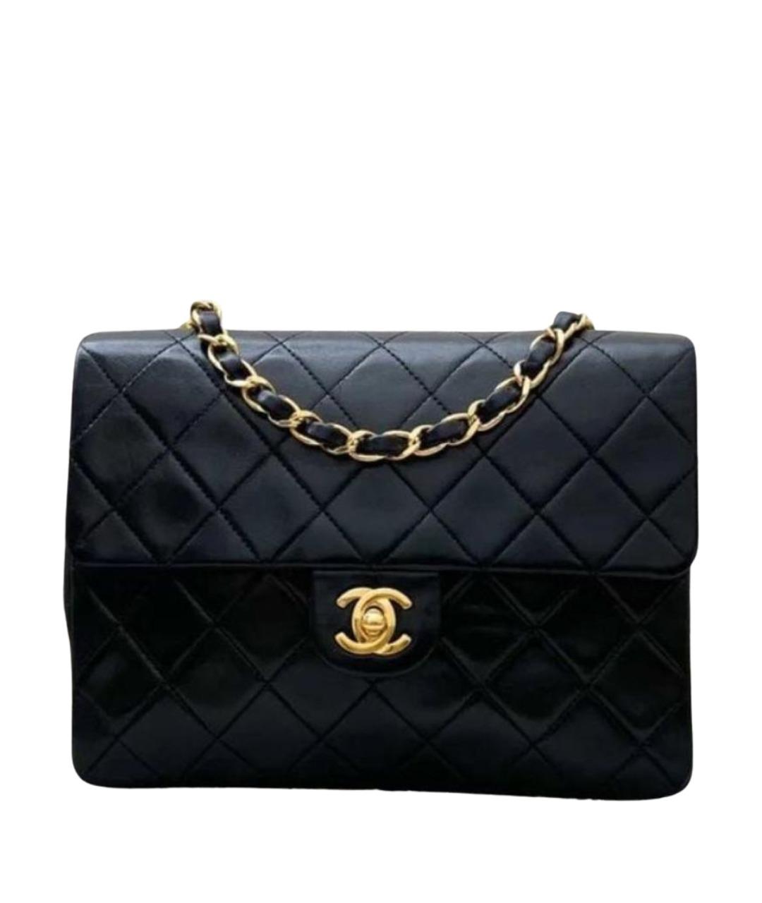 CHANEL Черная кожаная сумка через плечо, фото 1