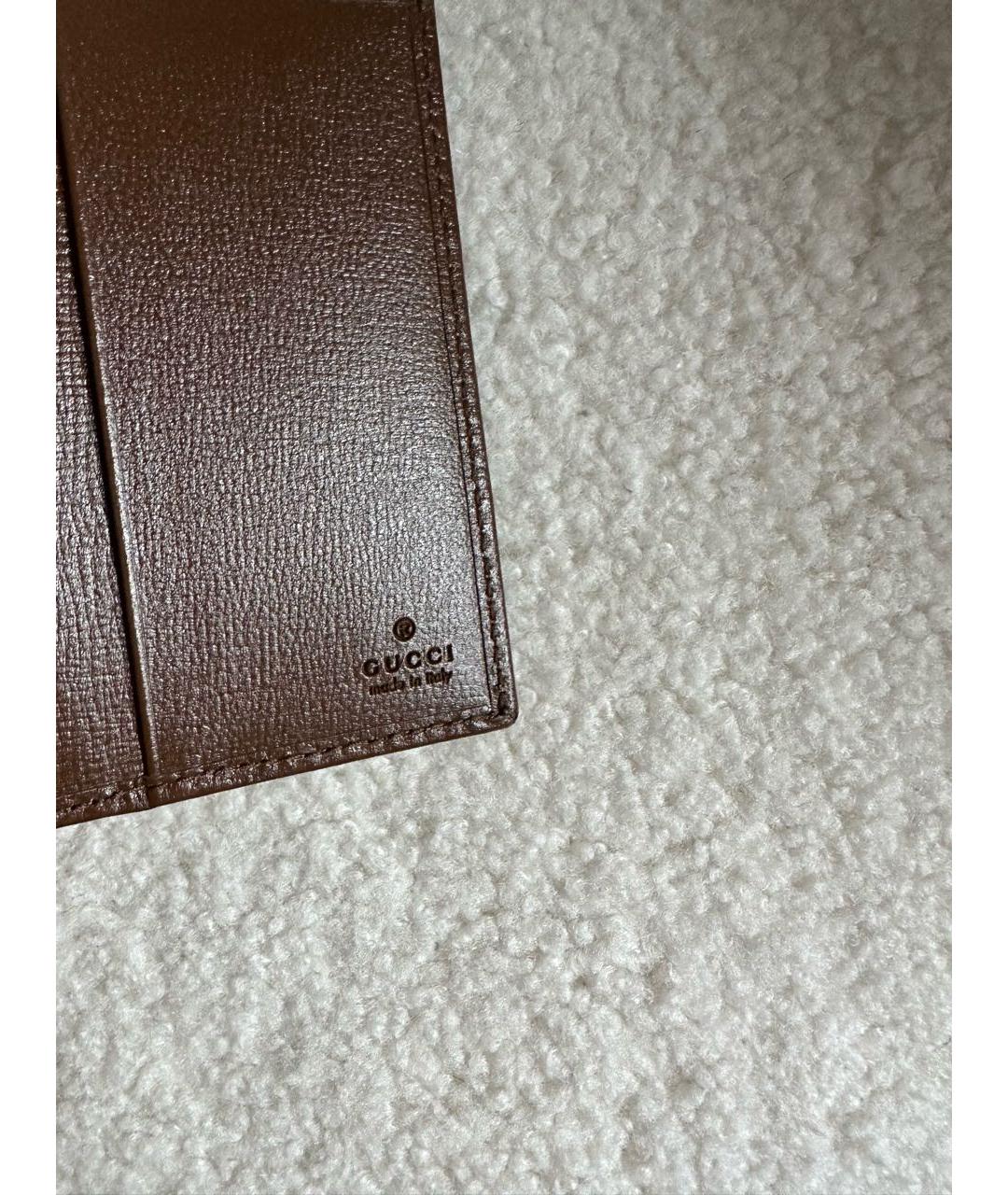 GUCCI Коричневый кожаный кардхолдер, фото 2