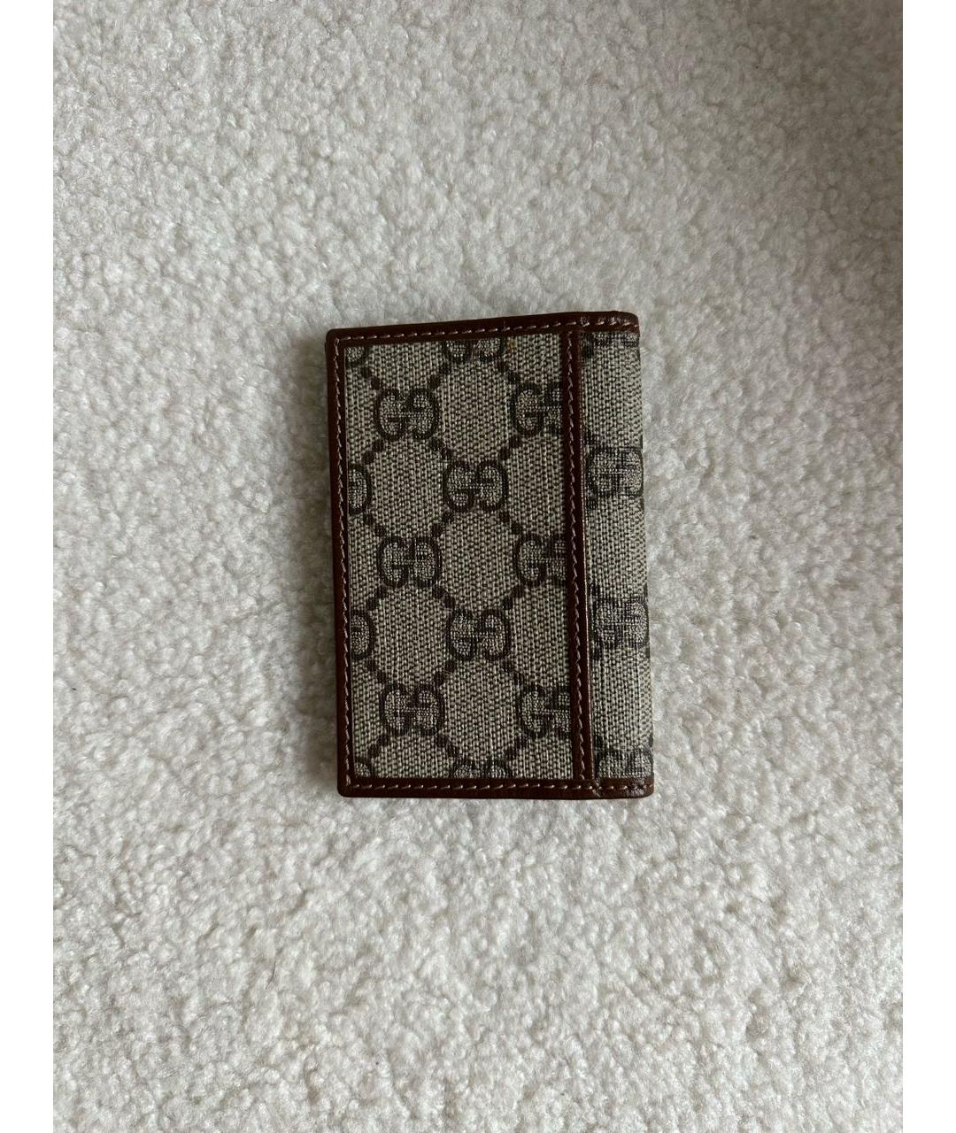 GUCCI Коричневый кожаный кардхолдер, фото 3