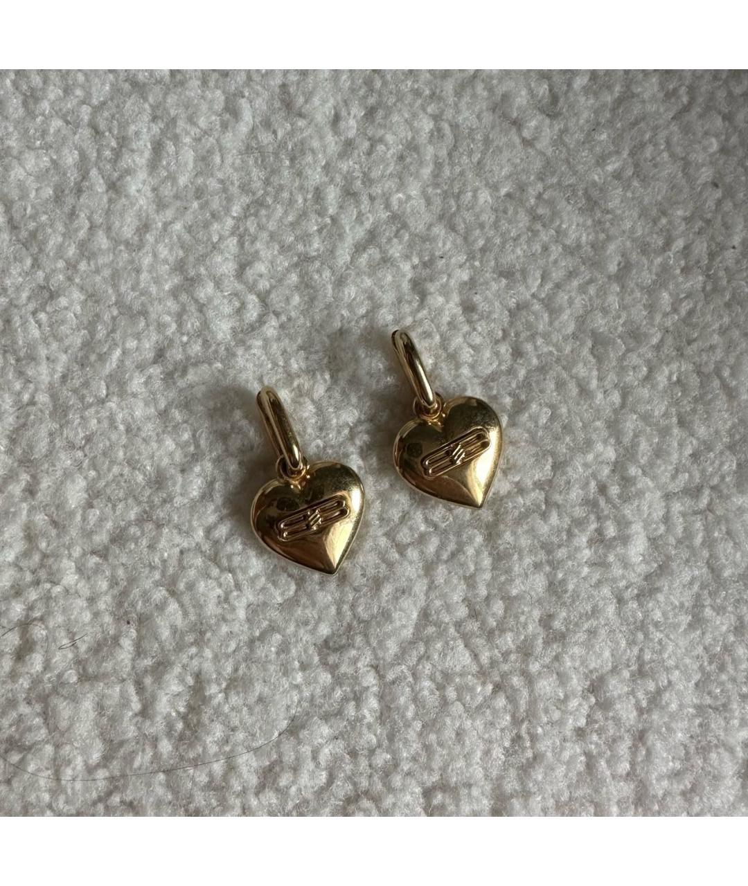 BALENCIAGA Золотые металлические серьги, фото 6