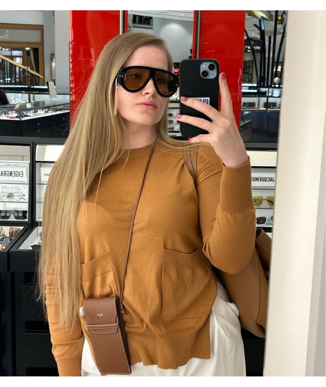 CELINE Оранжевый хлопковый джемпер / свитер, фото 7