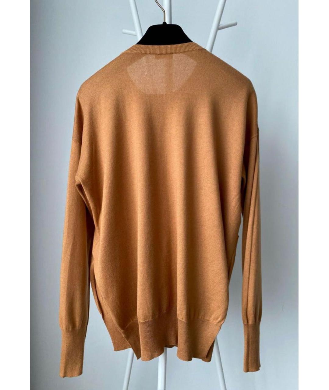 CELINE Оранжевый хлопковый джемпер / свитер, фото 3
