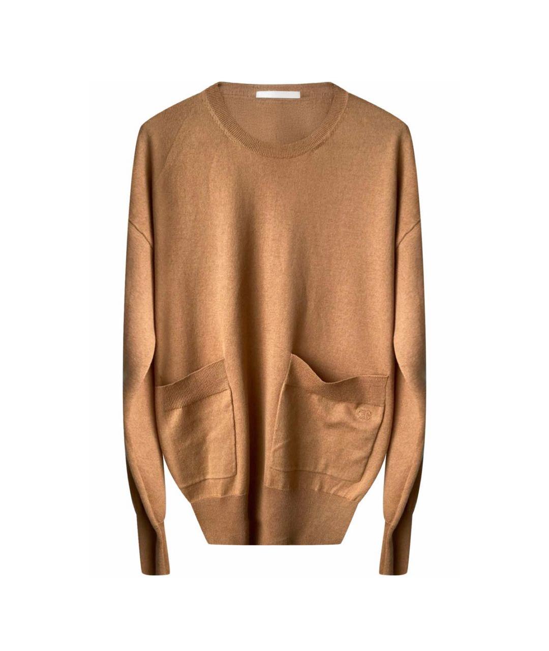 CELINE Оранжевый хлопковый джемпер / свитер, фото 1