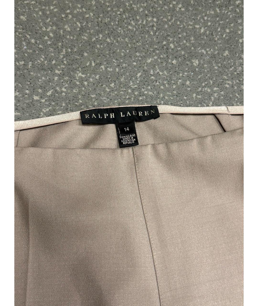 RALPH LAUREN COLLECTION Бежевые шерстяные брюки широкие, фото 2