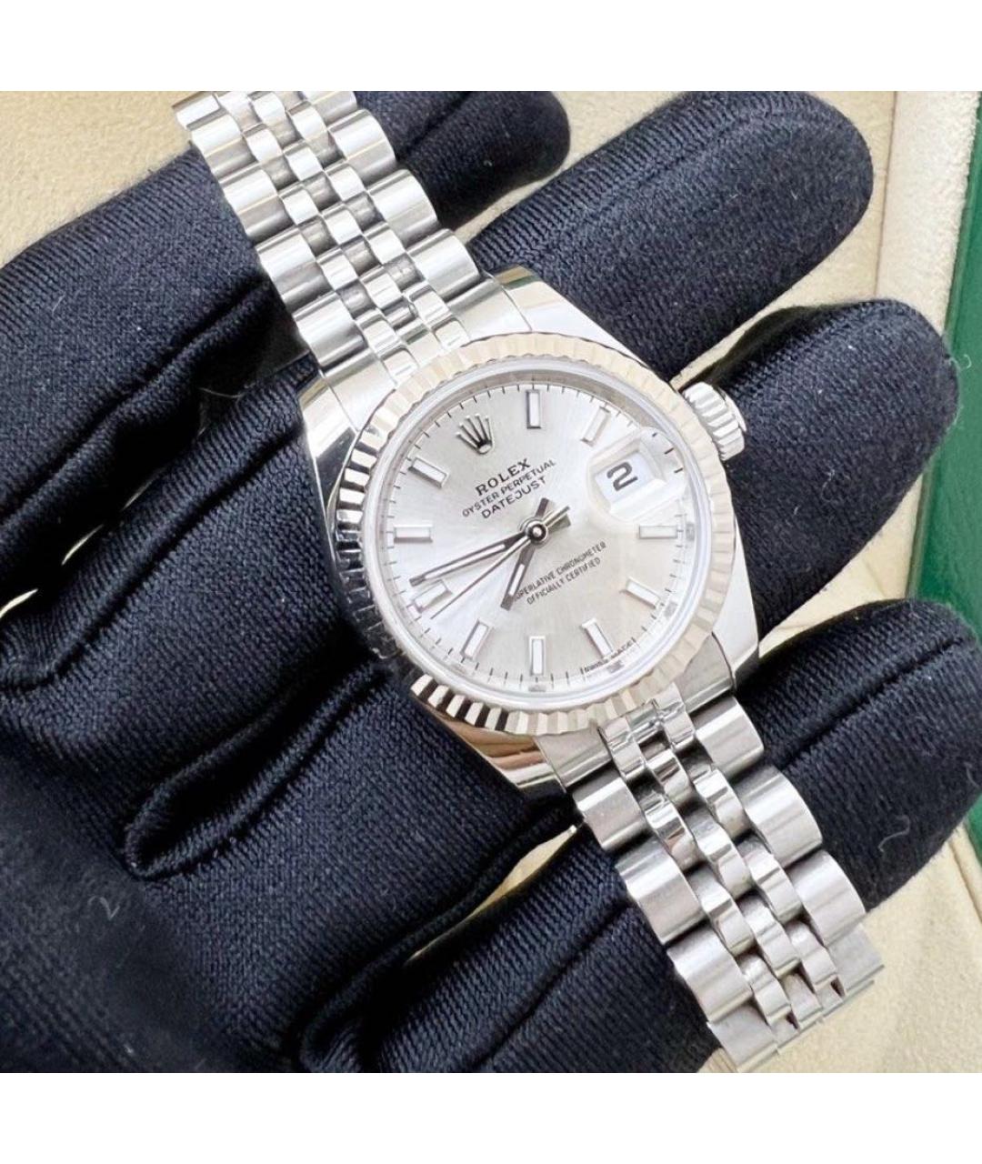 ROLEX Серебряные металлические часы, фото 2