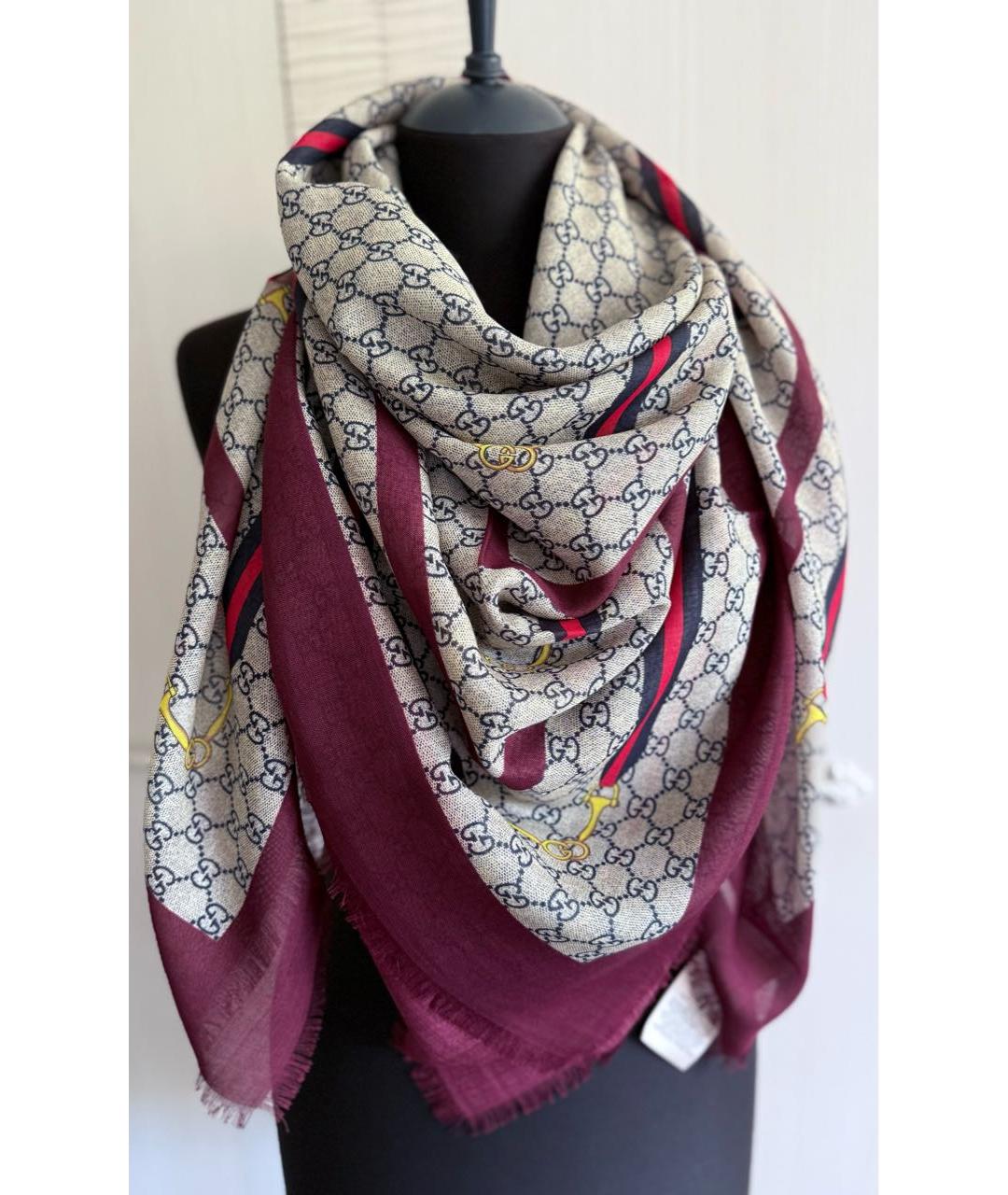 GUCCI Мульти шерстяной платок, фото 4