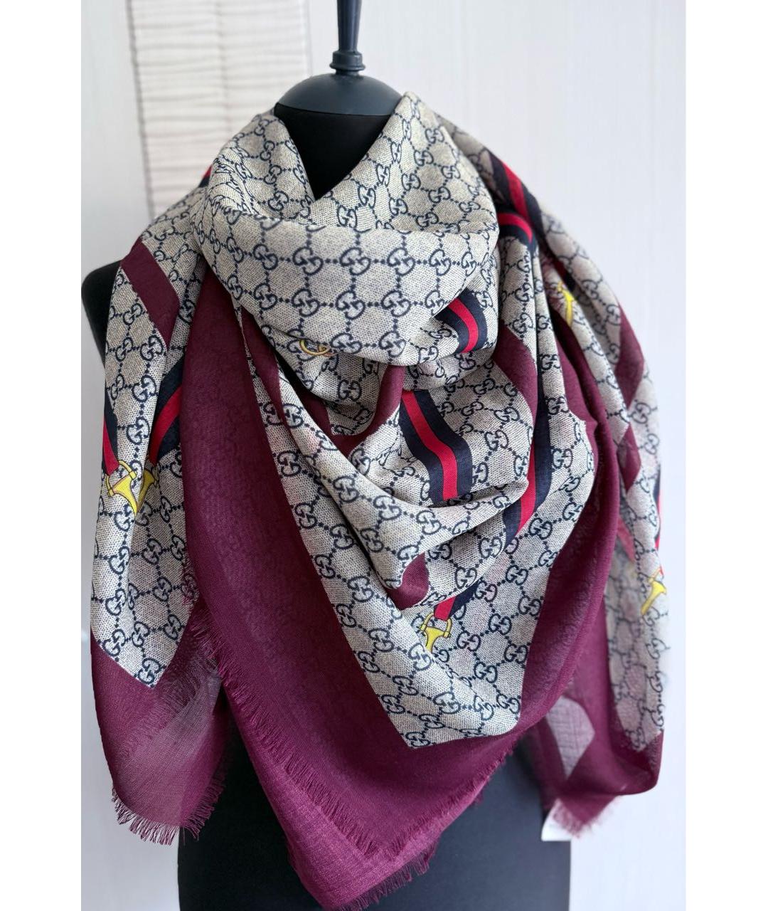 GUCCI Мульти шерстяной платок, фото 2