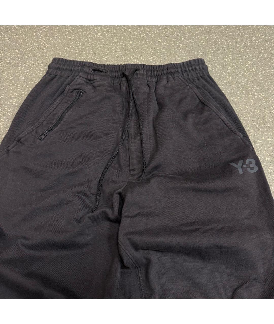 Y-3 Антрацитовые хлопковые спортивные брюки и шорты, фото 2