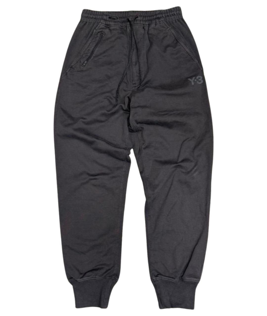 Y-3 Антрацитовые хлопковые спортивные брюки и шорты, фото 1