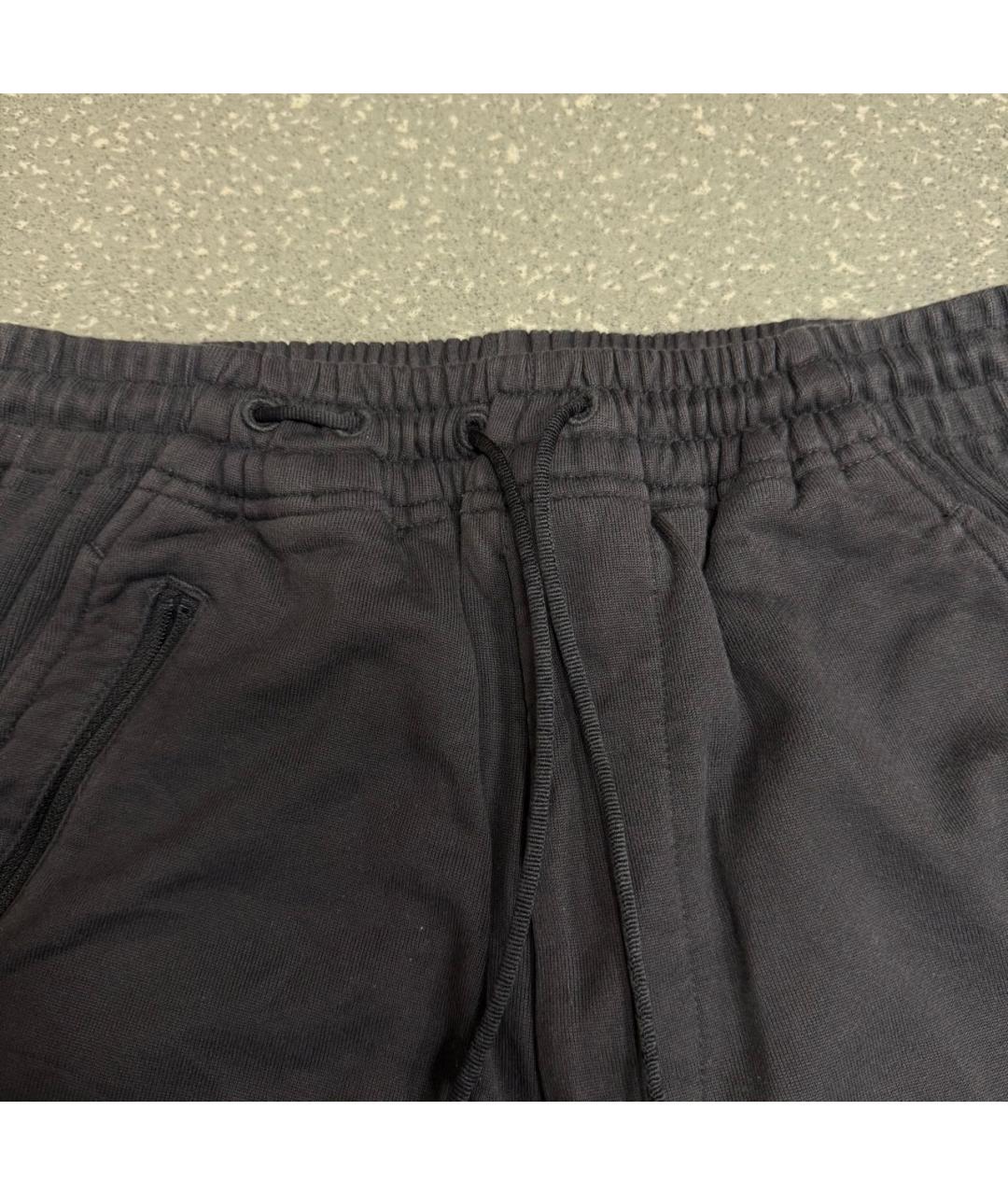 Y-3 Антрацитовые хлопковые спортивные брюки и шорты, фото 3