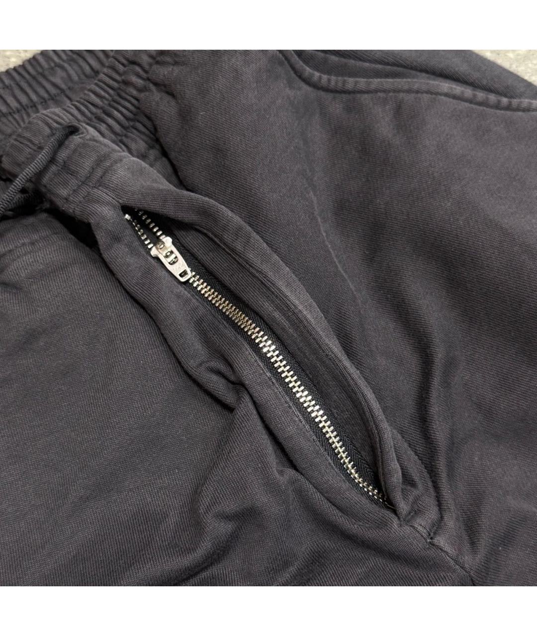 Y-3 Антрацитовые хлопковые спортивные брюки и шорты, фото 6