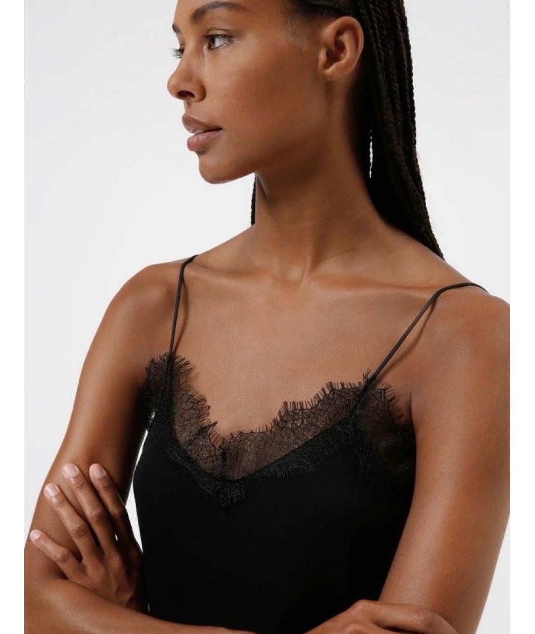 HUGO BOSS Черная вискозная майка, фото 5