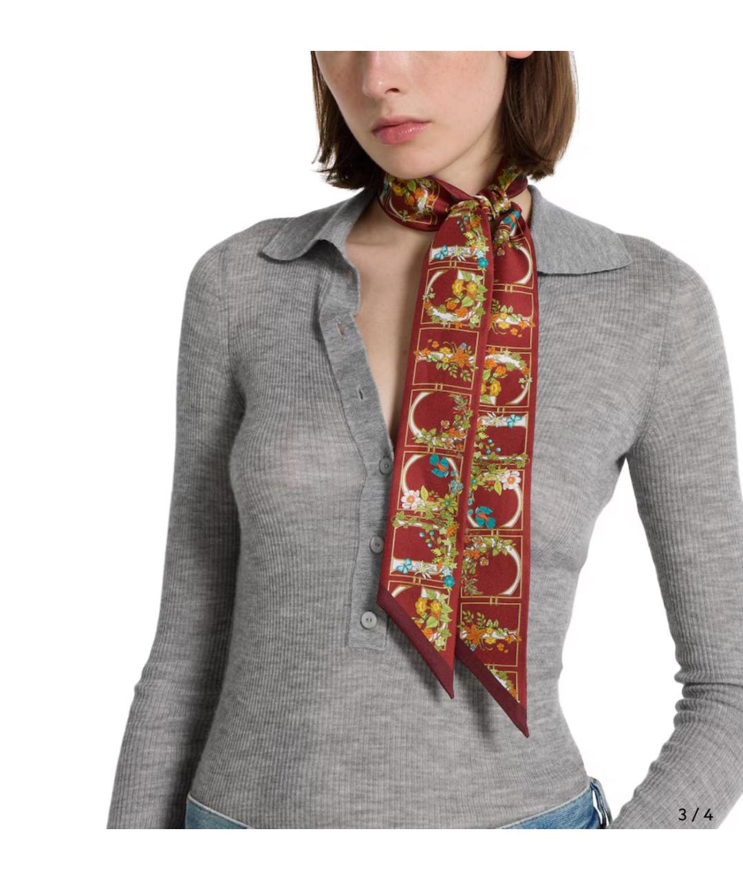 GUCCI Мульти шелковый шарф, фото 7