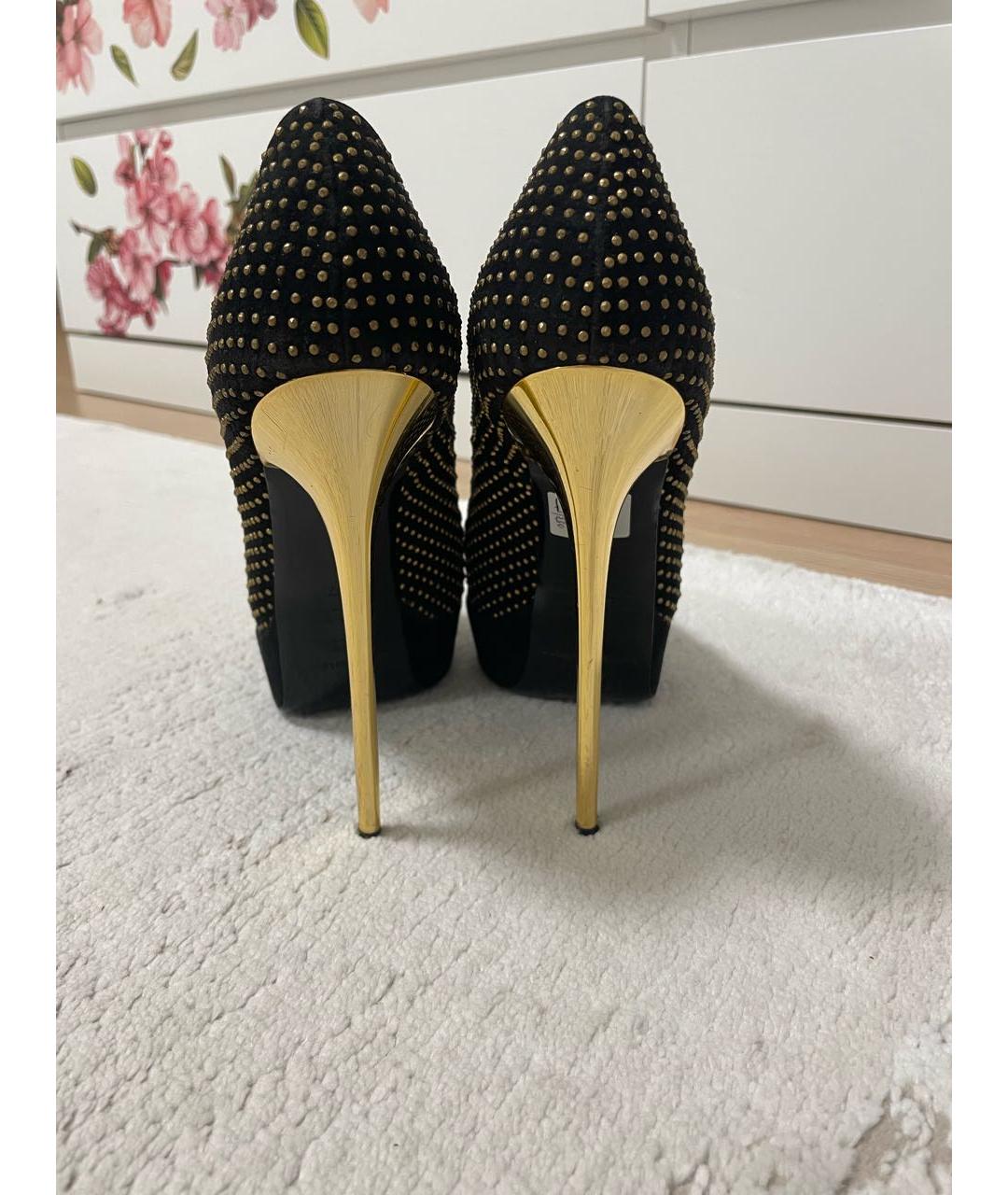 GIAN MARCO LORENZI Черные замшевые туфли, фото 4