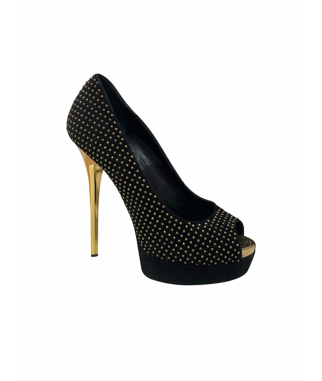 GIAN MARCO LORENZI Черные замшевые туфли, фото 1