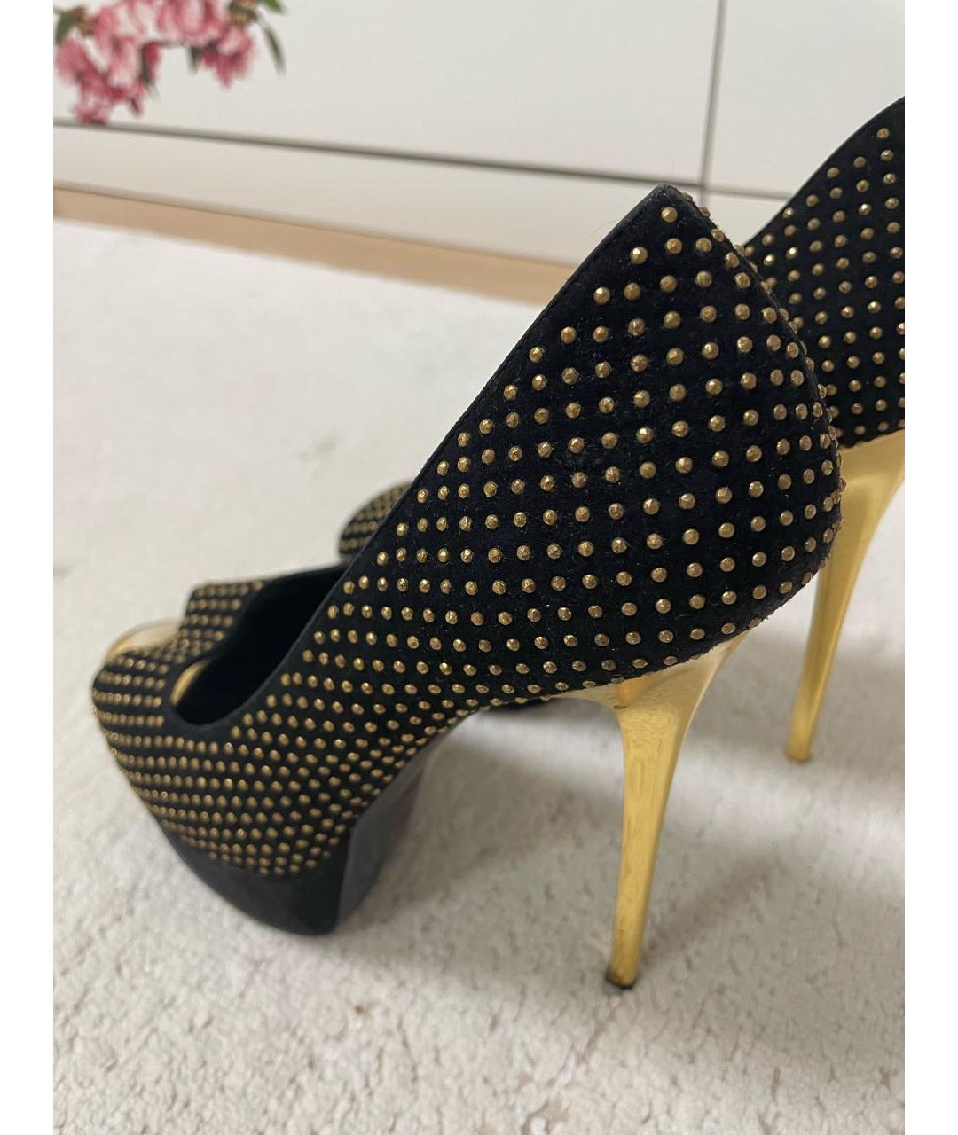 GIAN MARCO LORENZI Черные замшевые туфли, фото 5