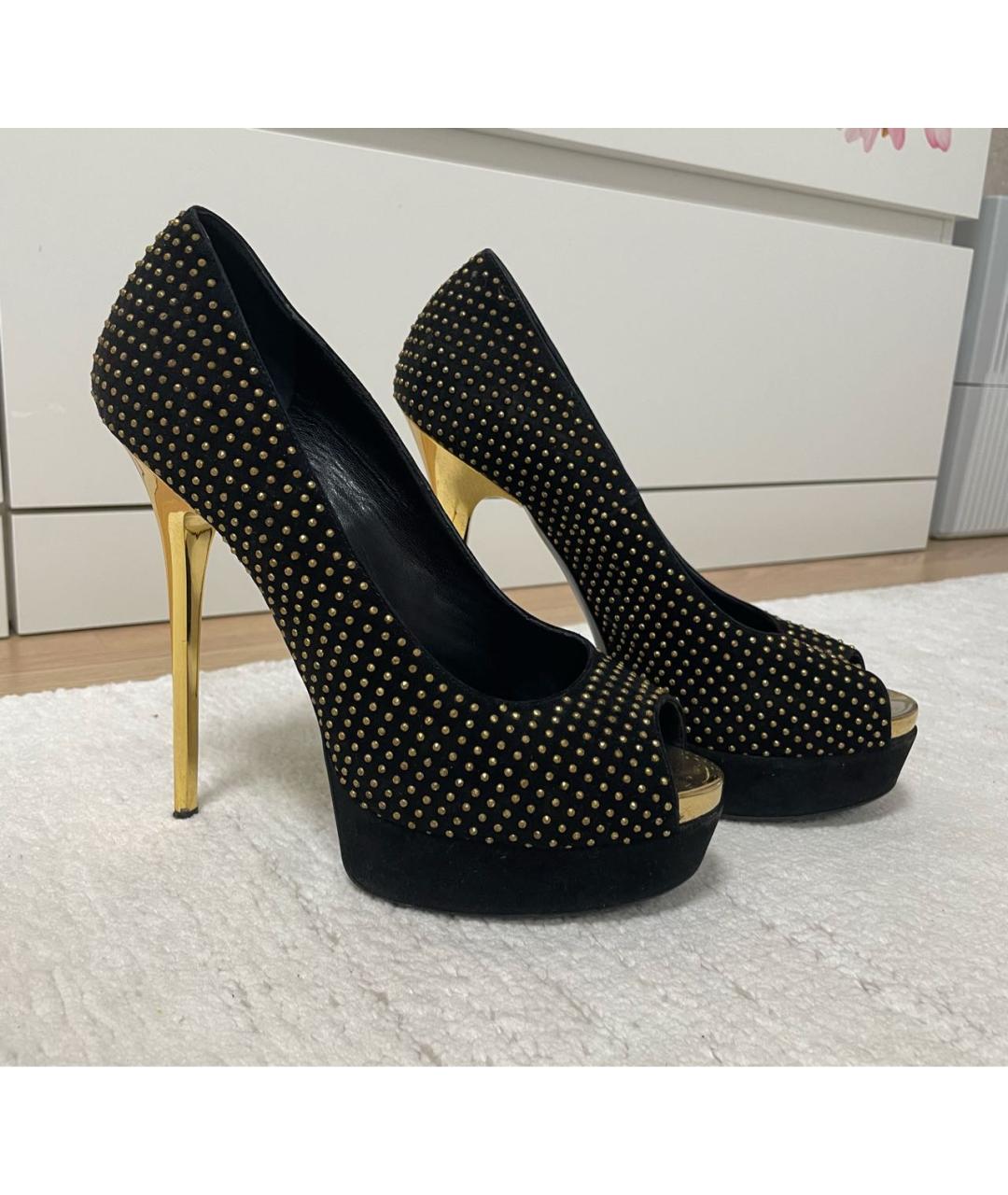 GIAN MARCO LORENZI Черные замшевые туфли, фото 7