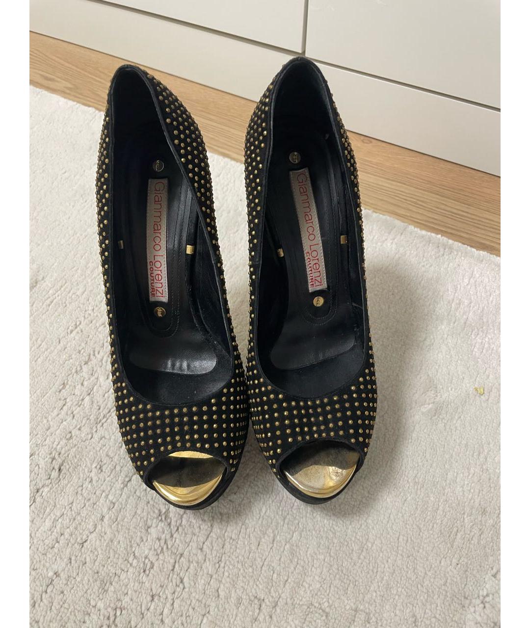 GIAN MARCO LORENZI Черные замшевые туфли, фото 2