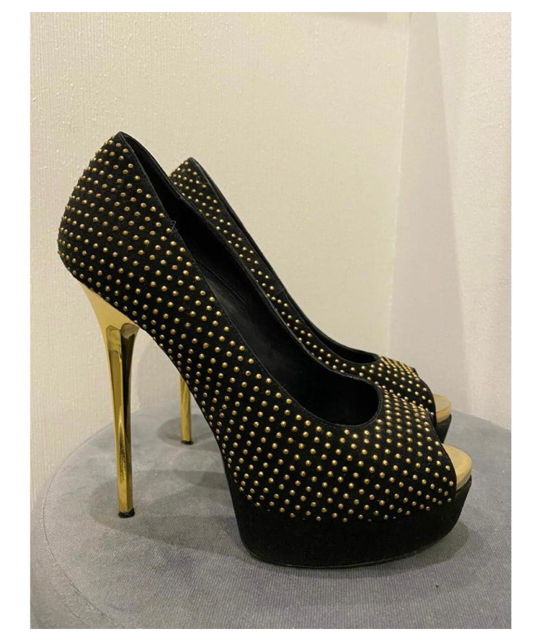 GIAN MARCO LORENZI Черные замшевые туфли, фото 6