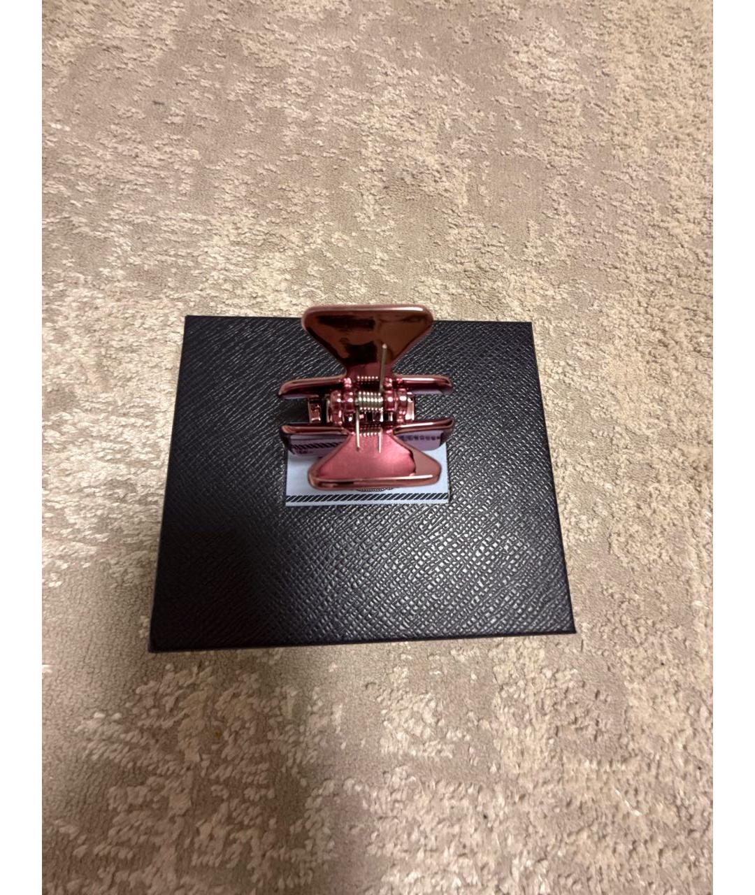 PRADA Розовая заколка, фото 6