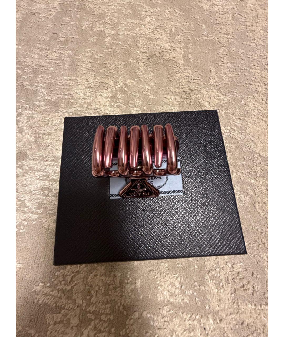 PRADA Розовая заколка, фото 3