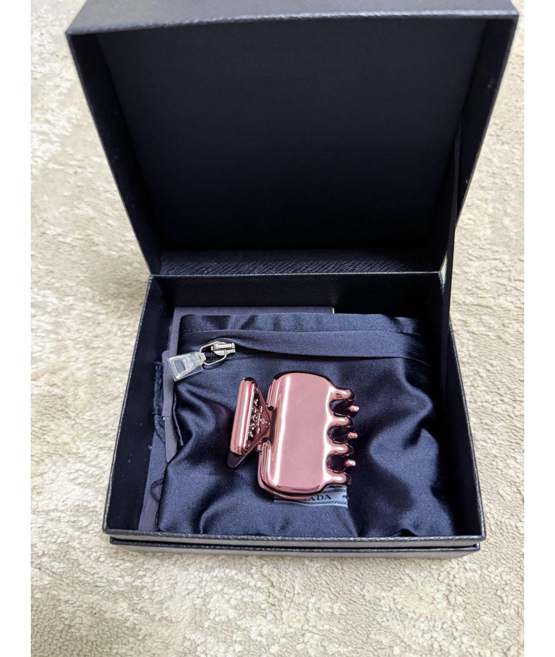 PRADA Розовая заколка, фото 4