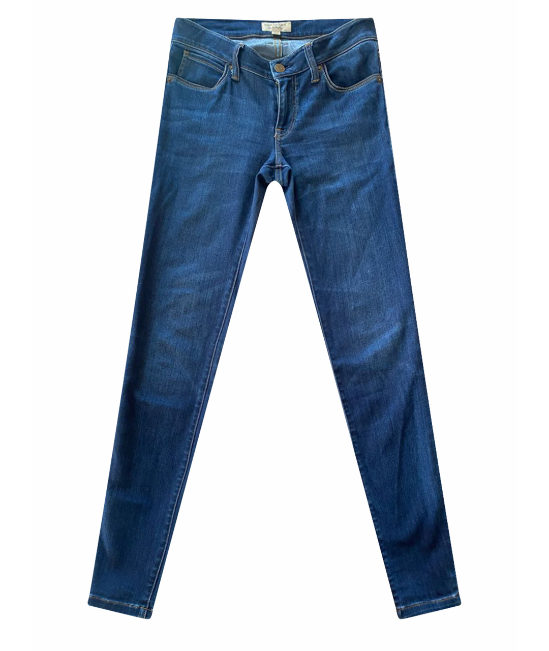 BURBERRY Синие хлопко-полиэстеровые джинсы слим, фото 1